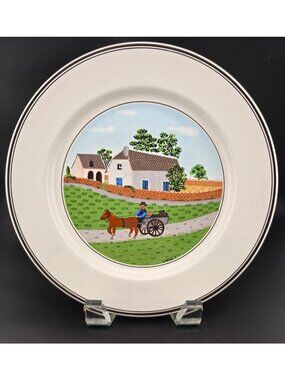 Villeroy & Boch Naif Porcelain Plate 8.25" Going to Market By Laplau